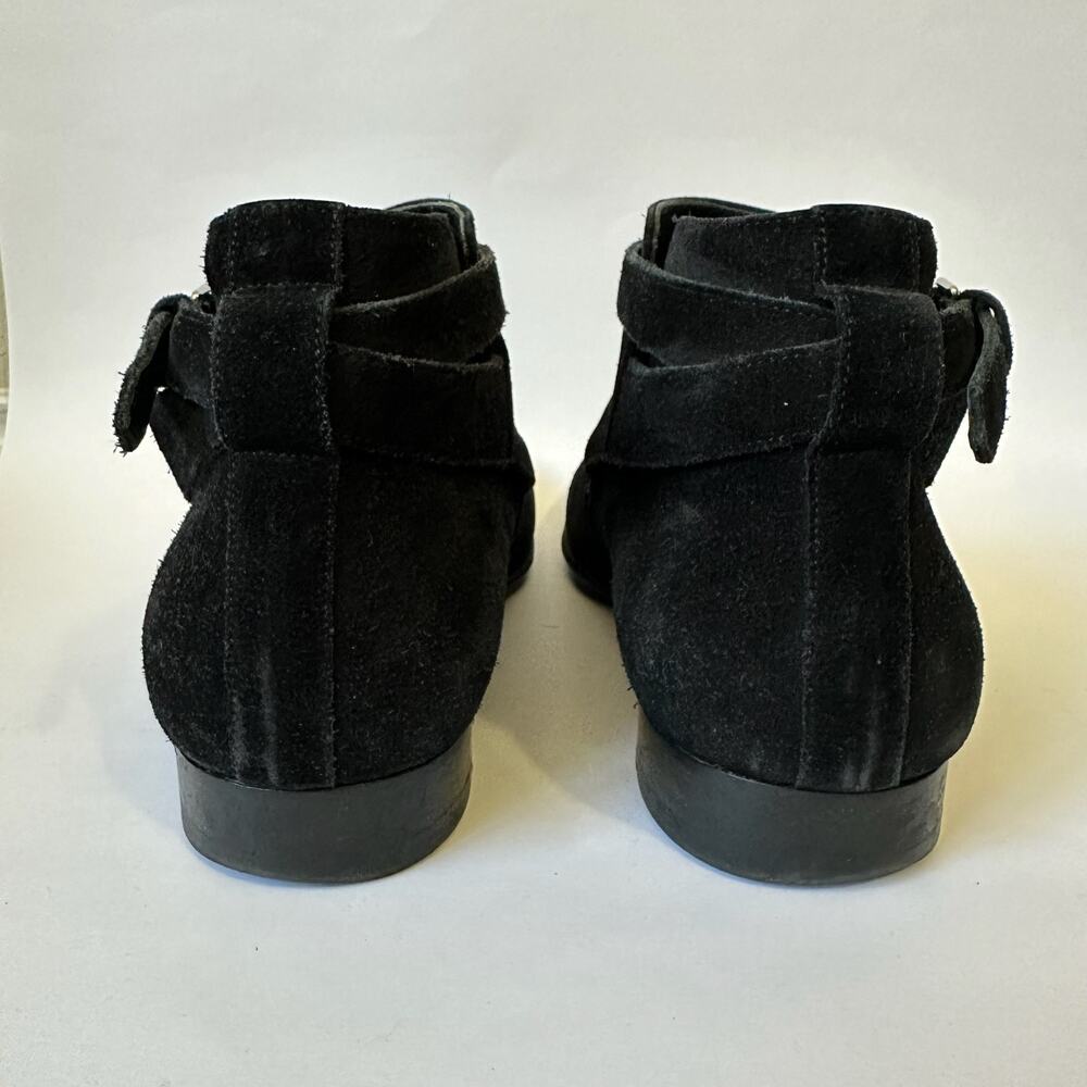 SAINT LAURENT Jodhpur Crop Ankle Boots Black Suede London 20 - Picture 7 of 12